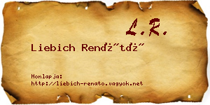 Liebich Renátó névjegykártya